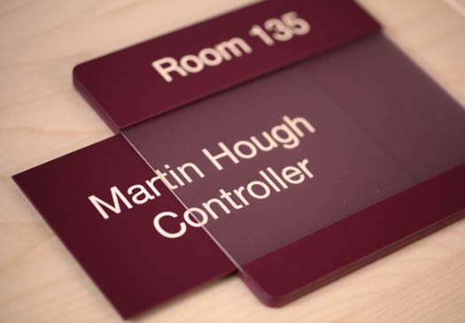 Custom Insert Signs & Swappable Name Plates