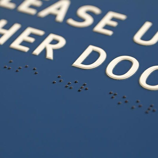 ADA Braille Use Other Door Sign